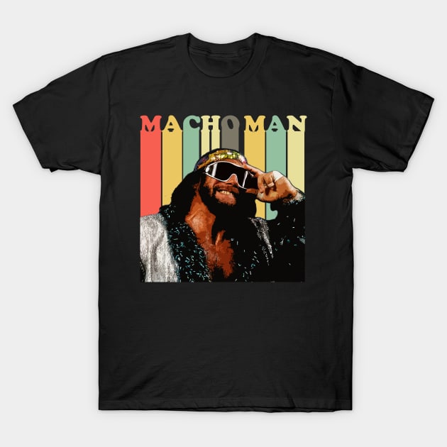 Retro Macho Man T-Shirt by 6ifari